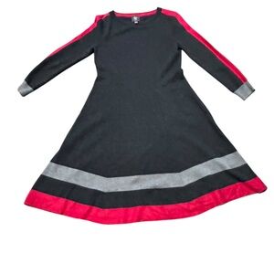 EUC Vince Camuto Dress Charcoal Grey and Hot Pink XS